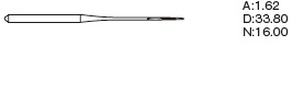 Игла Organ Needles DBx1 NY2 (1738 RBM S) № 70/10